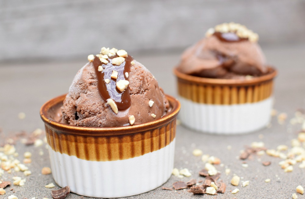Vegan Chocolate Ice Cream with Toppings