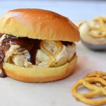 Peanut Butter Pretzel Ice Cream in Brioche Bun