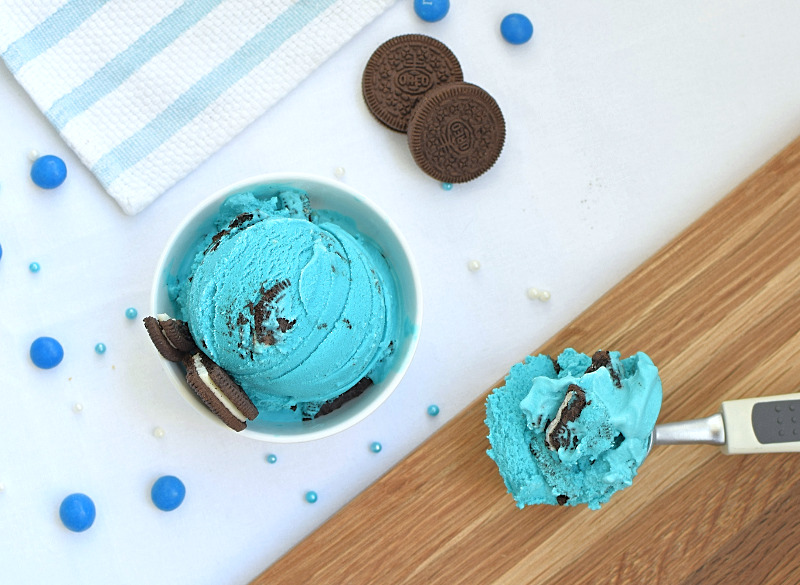 Top view of ice cream