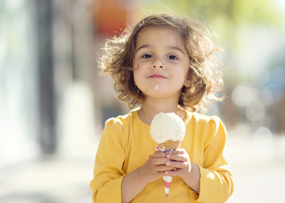 girl eating ice cream