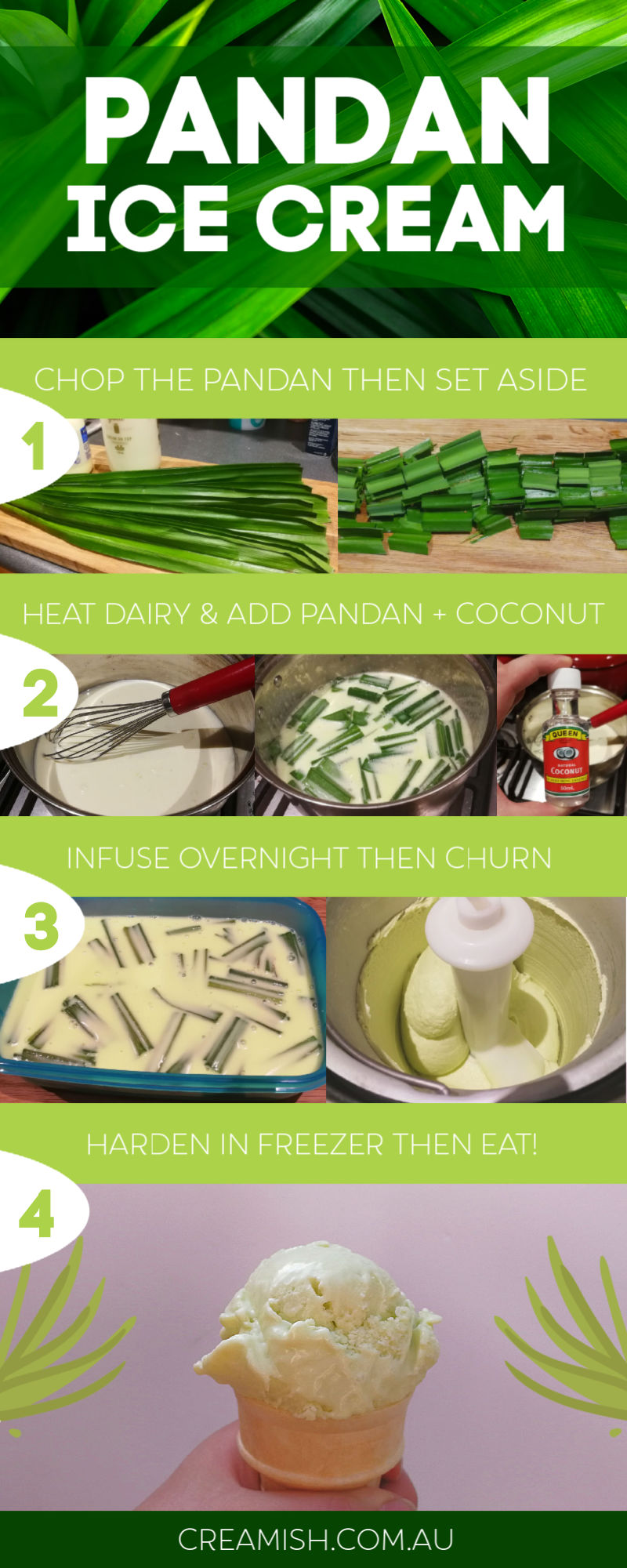 How to make pandan ice cream