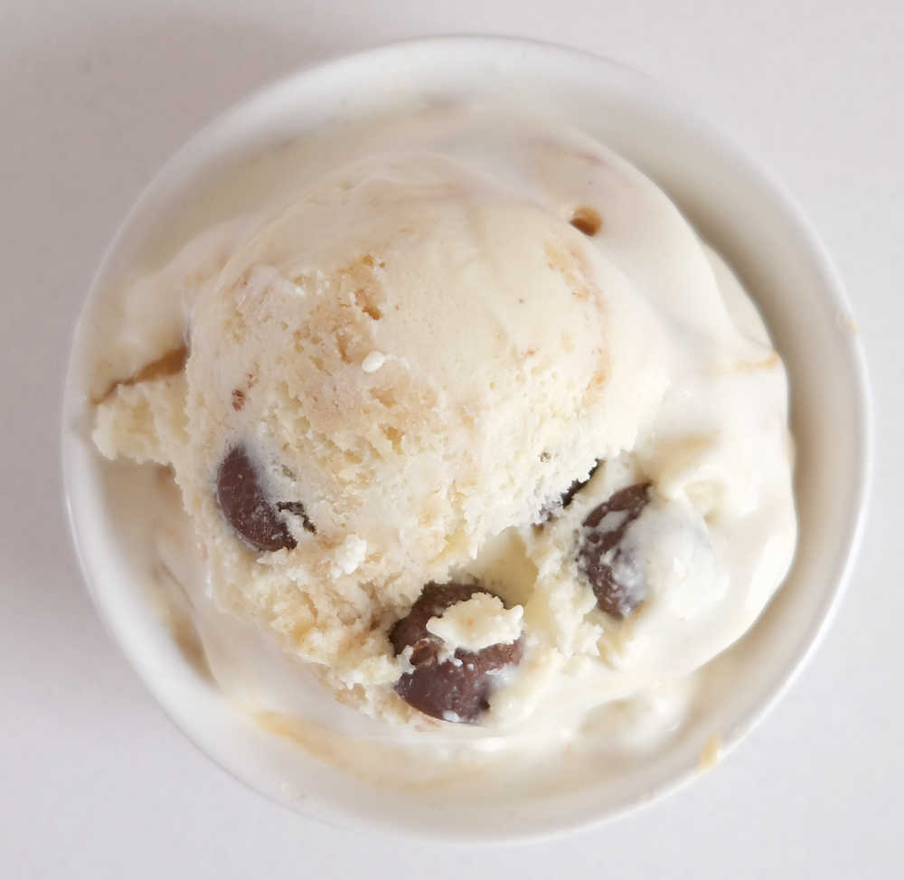 Top down photo of Ben & Jerry's Oh My Banoffee Pie Ice Cream.