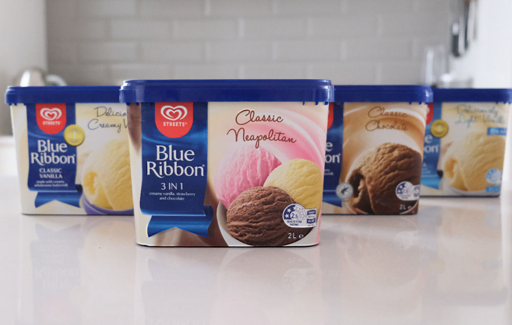 Some of the Blue Ribbon range on a kitchen bench top.