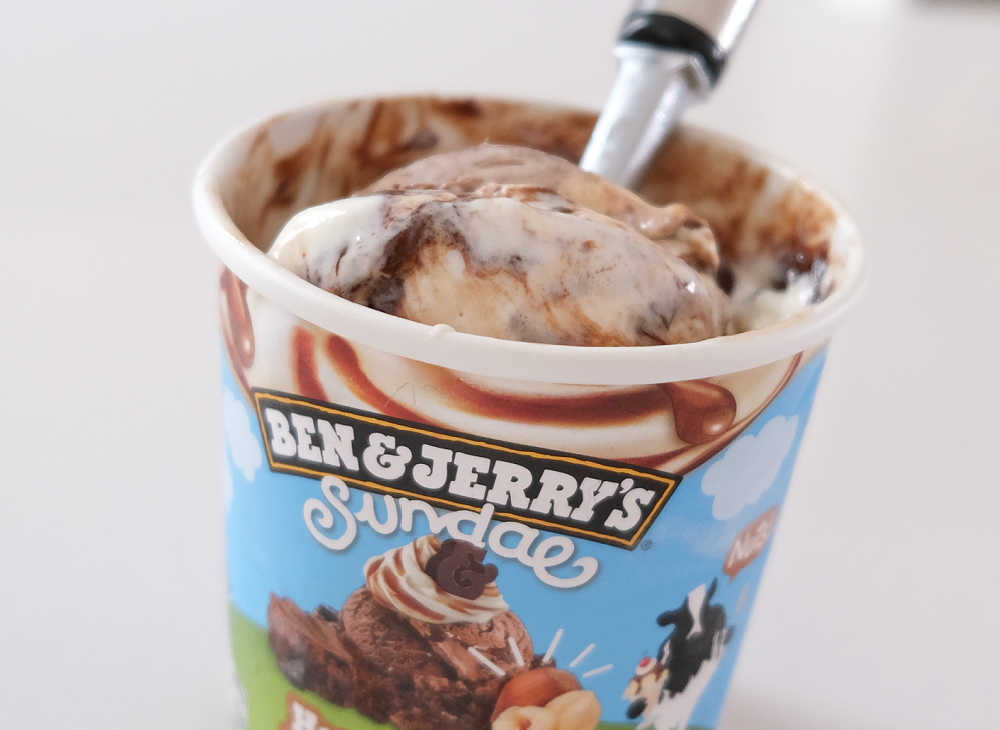 A scoop of BJ Hazel-nuttin' but Chocolate.